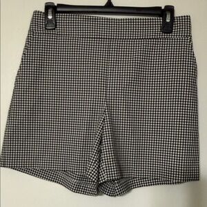 Rachel Zoe Black and White Checkered Shorts